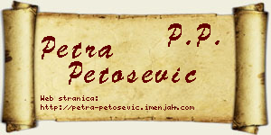 Petra Petošević vizit kartica